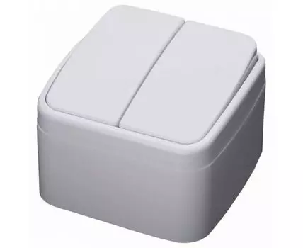 Выключатель двухклавишный Stekker Basic 39032