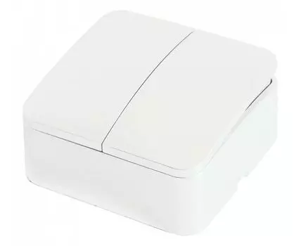 Выключатель двухклавишный Stekker София 49289