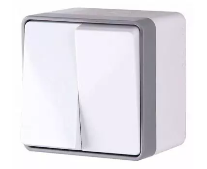 Выключатель двухклавишный влагозащищенный Werkel WL15-03-02