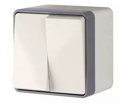 Выключатель двухклавишный влагозащищенный Werkel WL15-03-02