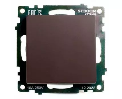 Выключатель одноклавишный без рамки Stekker Катрин 49020