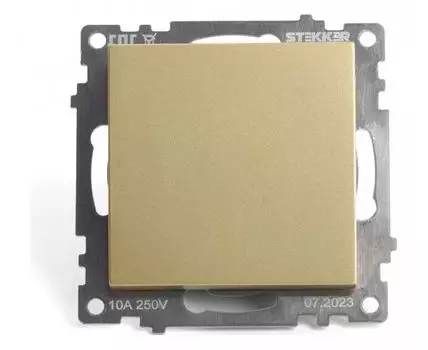 Выключатель одноклавишный без рамки Stekker Катрин 49221