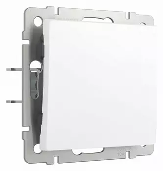 Выключатель одноклавишный без рамки Werkel Белые матовые W1110061