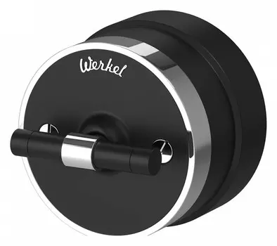 Выключатель одноклавишный с корпусом Werkel Vintage хром, черный W5812051