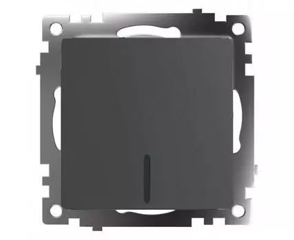 Выключатель одноклавишный с подсветкой без рамки Stekker Катрин 49408