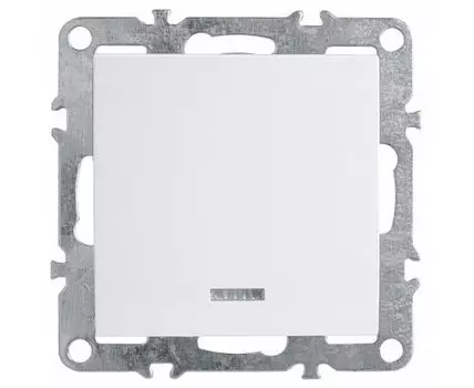 Выключатель одноклавишный с подсветкой без рамки Stekker Эрна 39309