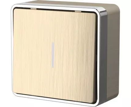 Выключатель одноклавишный с подсветкой Gallant WL15-01-04