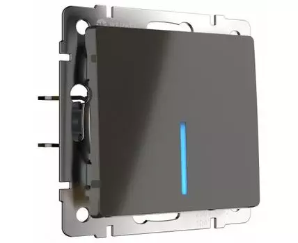 Выключатель одноклавишный с подсветкой Werkel серо-коричневый W1110107