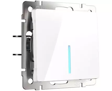 Выключатель одноклавишный с подсветкой Werkel WL01-SW-1G-LED