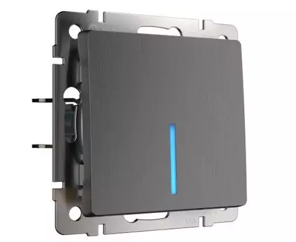 Выключатель одноклавишный с подсветкой Werkel WL04-SW-1G-LED