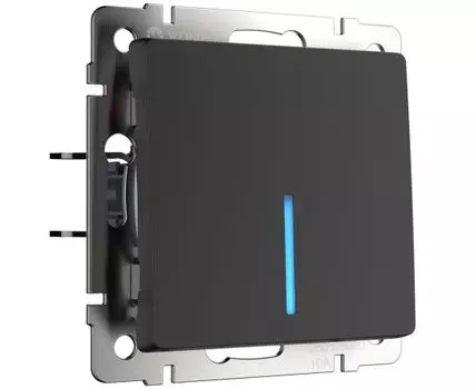 Выключатель одноклавишный с подсветкой Werkel WL08-SW-1G-LED