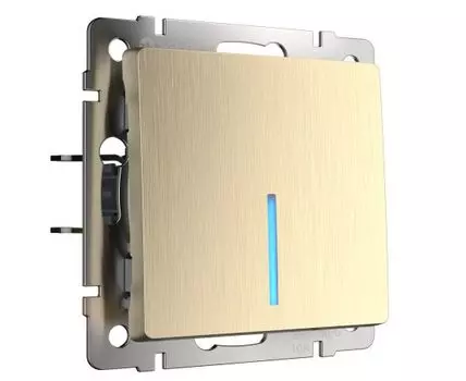 Выключатель одноклавишный с подсветкой Werkel WL10-SW-1G-LED