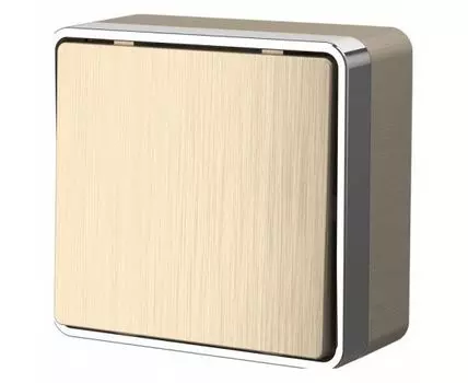 Выключатель проходной одноклавишный Werkel Gallant (шампань рифленый) W5012010