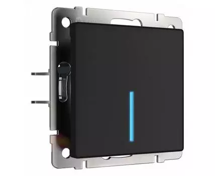 Выключатель сенсорый одноклавишный с подсветкой и функцией Wi-Fi, без рамки Werkel черный W4510608