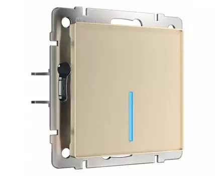 Выключатель сенсорый одноклавишный с подсветкой и функцией Wi-Fi, без рамки Werkel шампань W4510611