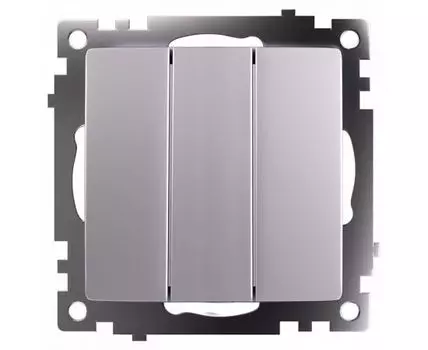 Выключатель трехклавишный без рамки Stekker Катрин 49173