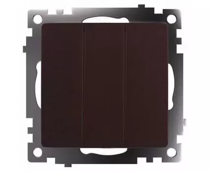 Выключатель трехклавишный без рамки Stekker Катрин 49175