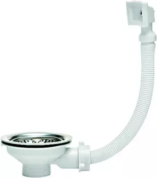 Выпуск WIRQUIN чаша D90 мм из нержавеющей стали с прямоугольным переливом