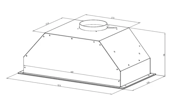 Вытяжка встраиваемая Встраиваемая вытяжка ALES 60 Blanc