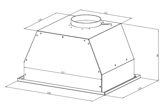 Вытяжка встраиваемая Встраиваемая вытяжка INNA 40 Blanc