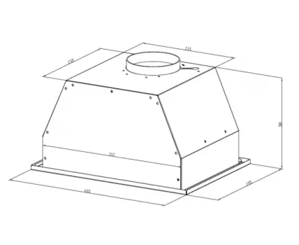 Вытяжка встраиваемая Встраиваемая вытяжка INNA 40 Noir