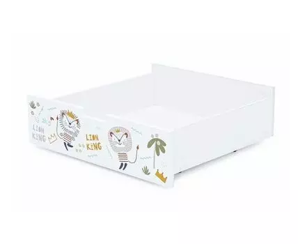 Ящик для кровати Svogen белый/львята