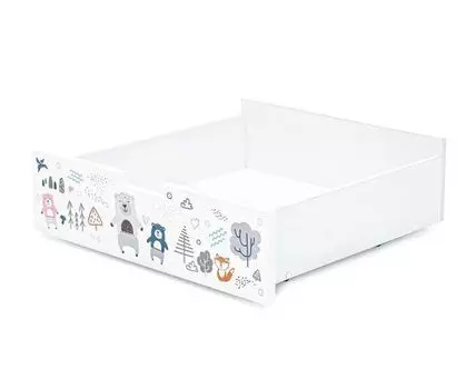 Ящик для кровати Svogen белый/мишки