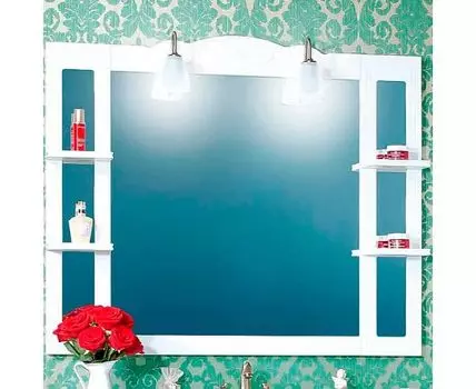 Зеркало АННА 120 ПВХ белый