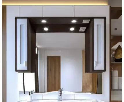 Зеркало БАЛИ 120 ПВХ венге / белый