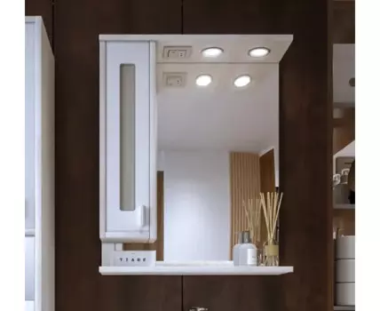 Зеркало БАЛИ 62 левое ПВХ светлая лиственница / белый