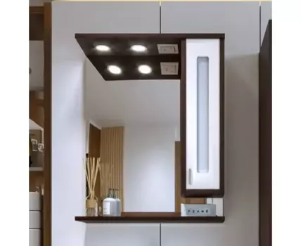 Зеркало БАЛИ 62 правое ПВХ венге / белый