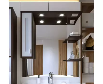 Зеркало БАЛИ 90 левое ПВХ венге / белый