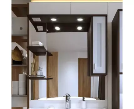 Зеркало БАЛИ 90 правое ПВХ венге / белый