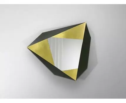 Зеркало-барельеф Facetas золотой/черный