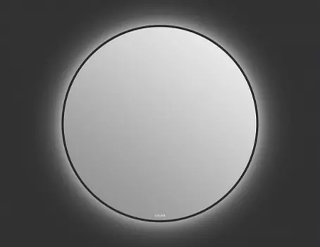 Зеркало Cersanit ECLIPSE smart 100x100 с подсветкой круглое черная рамка