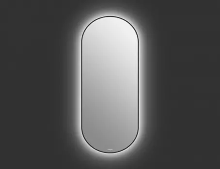 Зеркало Cersanit ECLIPSE smart 50*122 с подсветкой овальное черная рамка