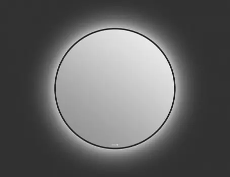 Зеркало Cersanit ECLIPSE smart 80x80 с подсветкой круглое черная рамка