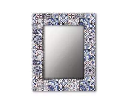 Зеркало Голубая плитка