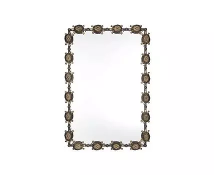 Зеркало настенное Черепахи (черный, золотистый, 68)