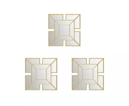 Зеркало настенное, набор 3 шт