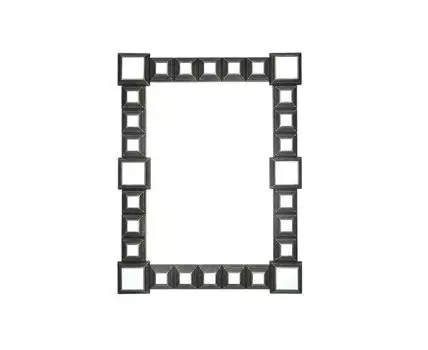 Зеркало настенное Пирамида II (черный, зеленый, 76)