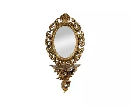 Зеркало настенное с полочкой