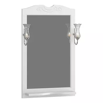 Зеркало OPADIRIS Брунелла 65, белый матовый, с выключателем