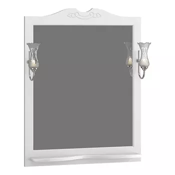 Зеркало OPADIRIS Брунелла 80, белый матовый, с выключателем