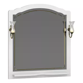 Зеркало OPADIRIS Лоренцо 100, белый матовый, с выключателем, вар. 3