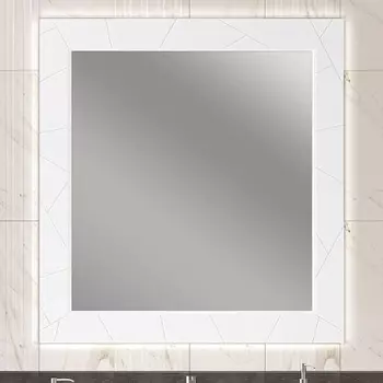 Зеркало OPADIRIS Луиджи 100, белый матовый, вар. 2