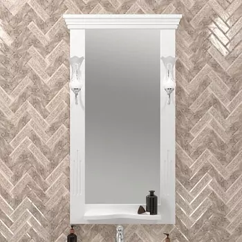 Зеркало OPADIRIS Риспекто 55, белый матовый, с выключателем