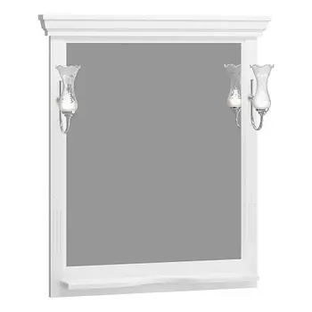 Зеркало OPADIRIS Риспекто 85, белый матовый, с выключателем