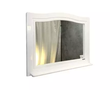 Зеркало Павия-100 белый глянец