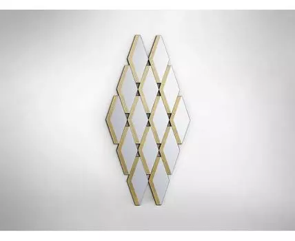 Зеркало Romulo из золотистых пластин